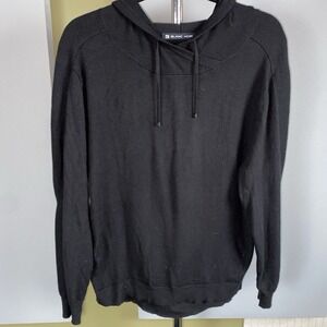 BLANC NOIR‎ Women's Clandestine Hoodie Medium Black Elbow Cut Outs  Sweatshirt